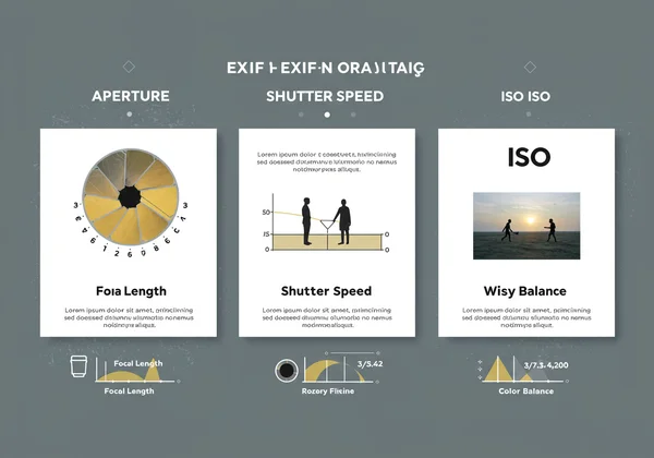 Infographic showing aperture, shutter speed, and ISO for portraits