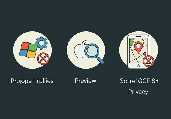 Icons representing options to remove photo GPS data