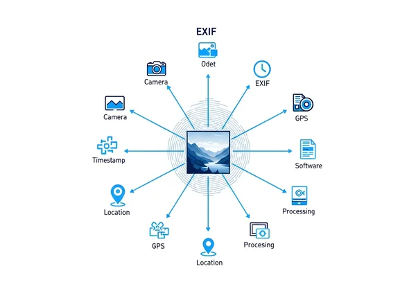 Diagram of image with EXIF data tags