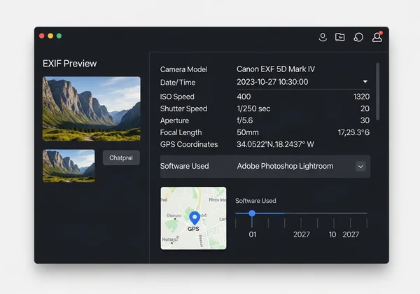 Screenshot of EXIF data viewer
