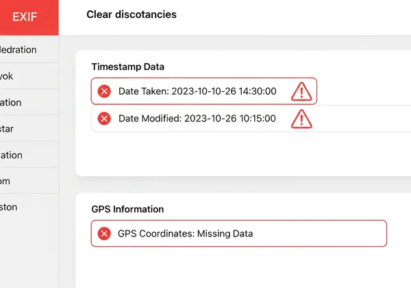 Red flags for manipulated EXIF data