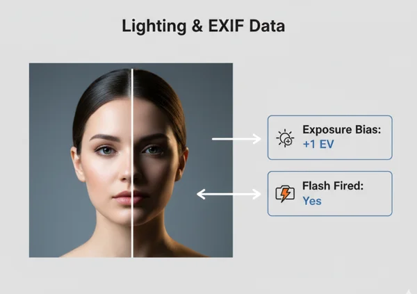 Analyzing lighting conditions via EXIF data